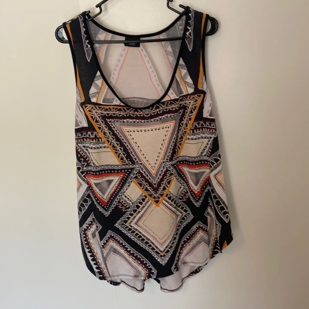 XXL Sleeveless Racerback Top Aztec Boho Print Festival - Picture 1 of 11